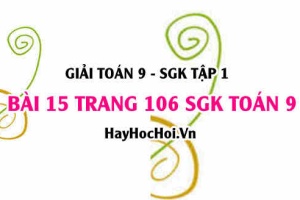 Giải bài 15 trang 106 SGK Toán 9 tập 1